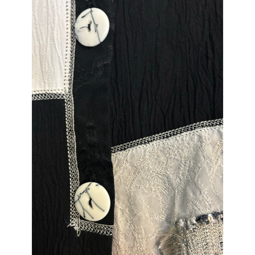 A. Spence Collections Patchwork Button Down Blous… - image 5